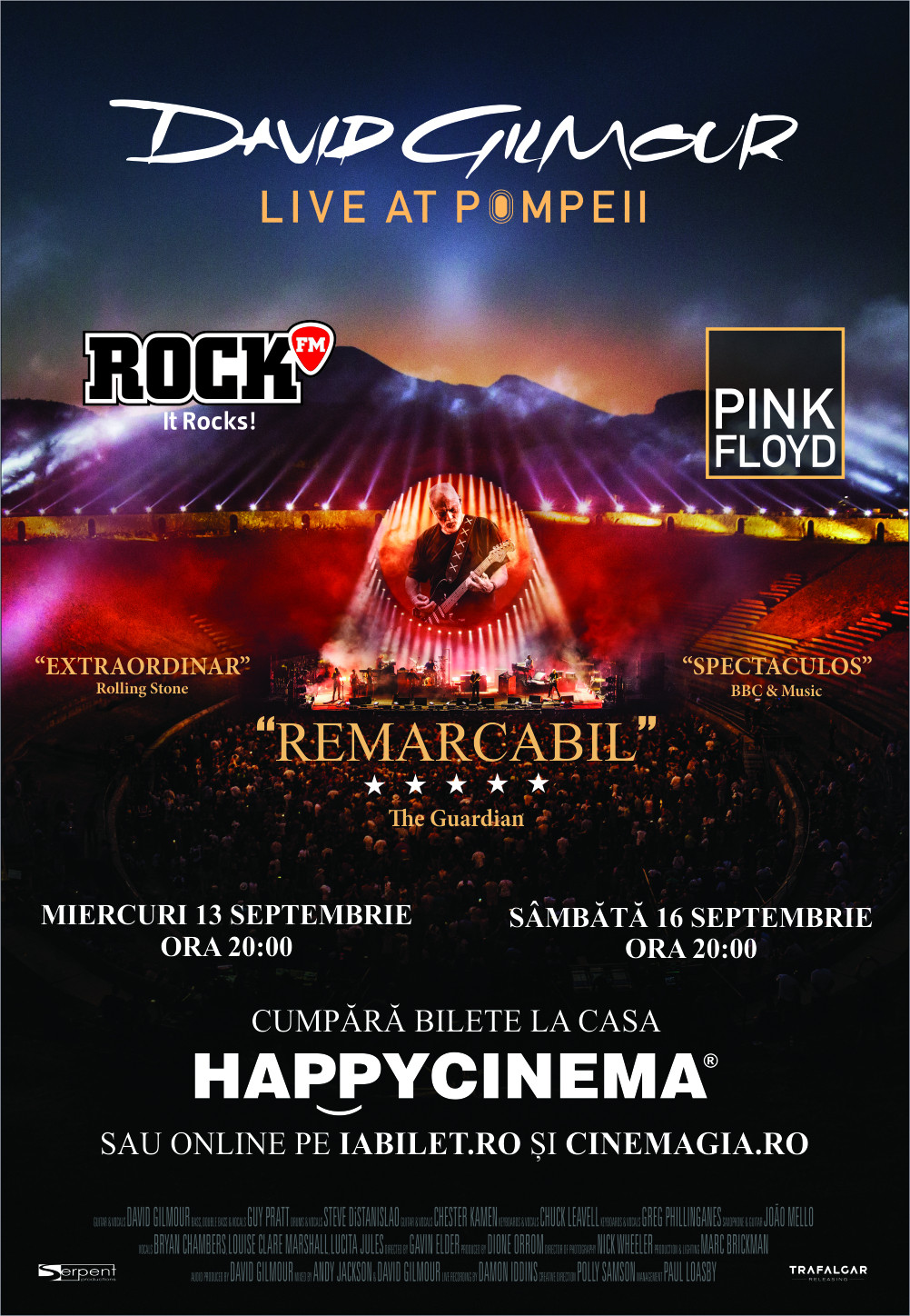 Două filme-concert ajung în România: David Gilmour "Live at Pompeii" și Black Sabbath "The End of the end"