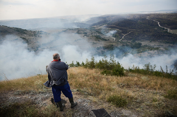 Incendiu la granița bulgaro-turcă