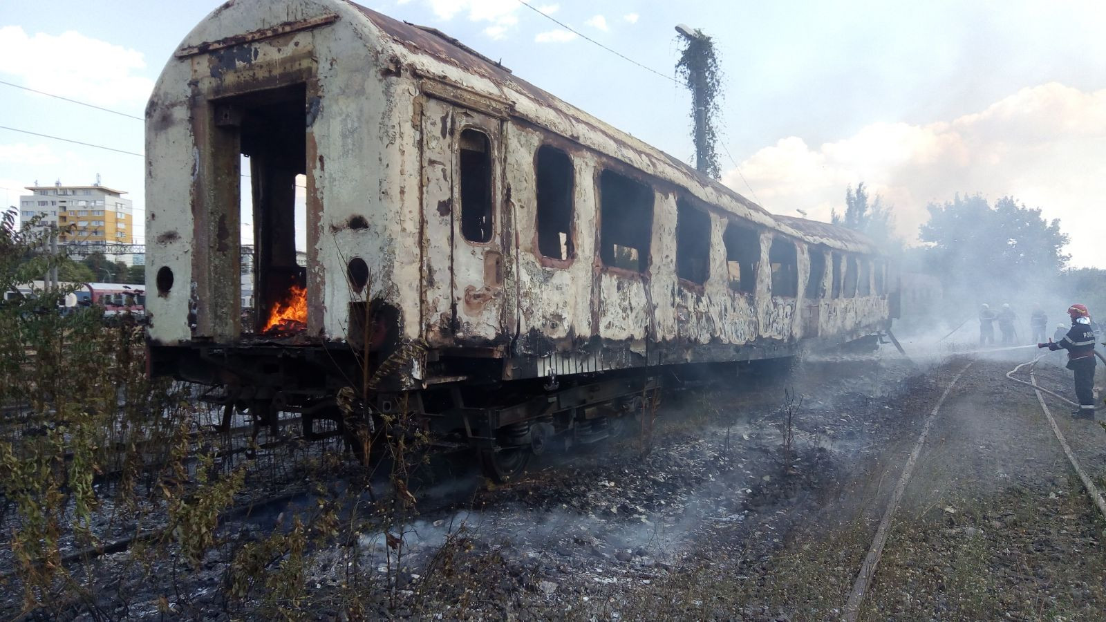 incendiu, Gara Basarab