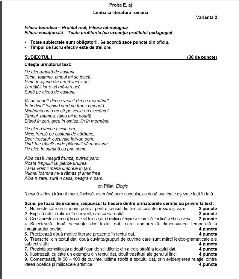 Subiecte real tehnologic