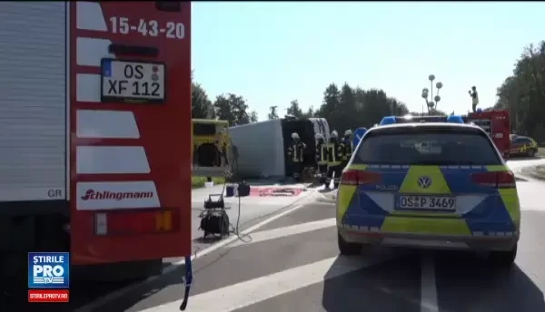 Zeci de răniți, după un accident în Germania. Majoritatea sunt români
