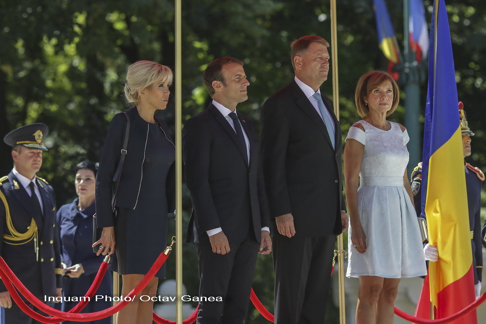 Brigitte Macron și Carmen Iohannis, ținute care au atras privirile, la Cotroceni