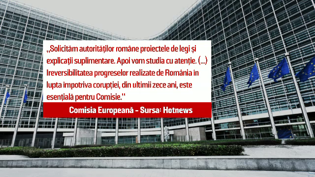 Comisia Europeană cere autorităţilor române explicaţii privind modificarea legilor Justiţiei