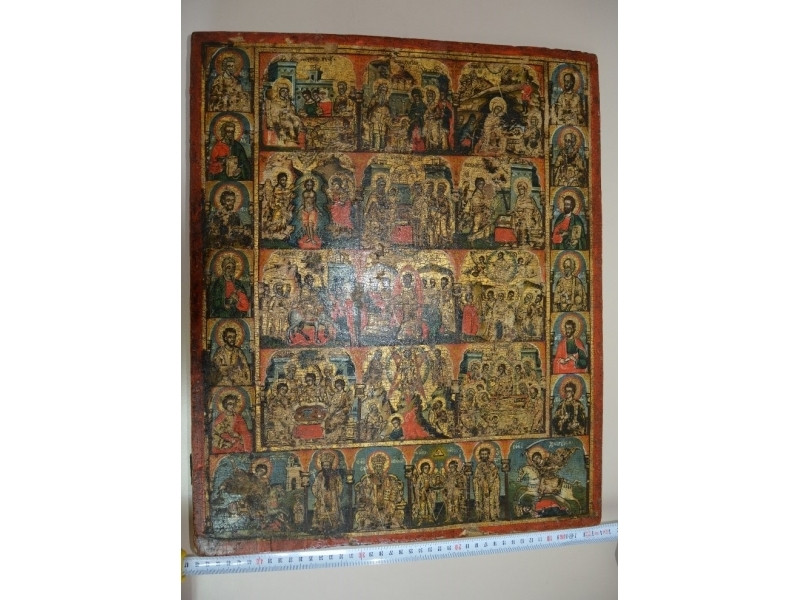 Icoană valorând mii de euro, găsită de poliţişti în Capitală