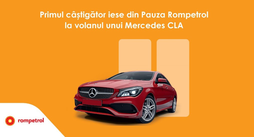 (P) Rompetrol a oferit Mercedes-ul CLA primului mare câștigător al promoției de vară
