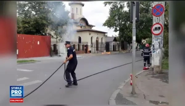 Incendiu în subteran și la suprafață, în București. Un muncitor a provocat dezastrul