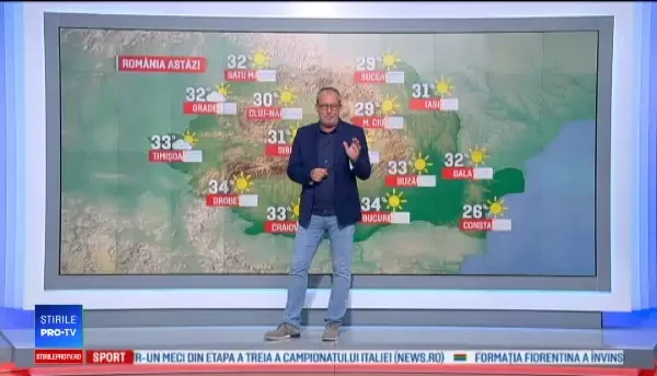 Vreme foarte caldă, cu temperaturi de 36 de grade. Prognoza pe 3 zile