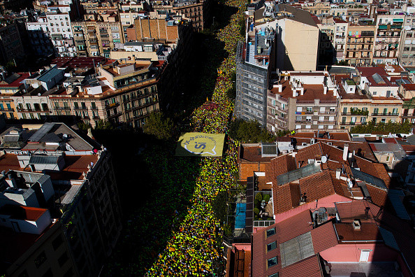 Jumătate de milion de oameni au cerut independenţa Cataloniei