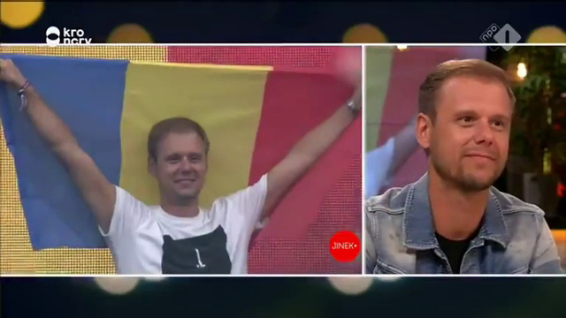 Armin van Buuren, cu steagul României, la o emisiune, în Olanda: ”Am trăit emoții incredibile acolo”