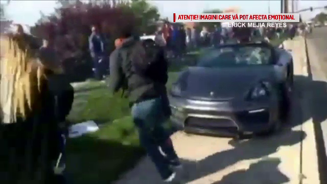 Bolidul a ieşit de pe carosabil şi a intrat pe trotuar în mulțime. Scenele filmate în Idaho