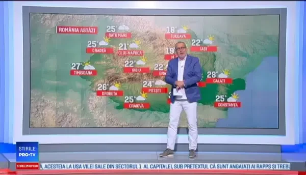 Instabilitate atmosferică în aproape toată țara. În vestul țării se anunță ploi abundente