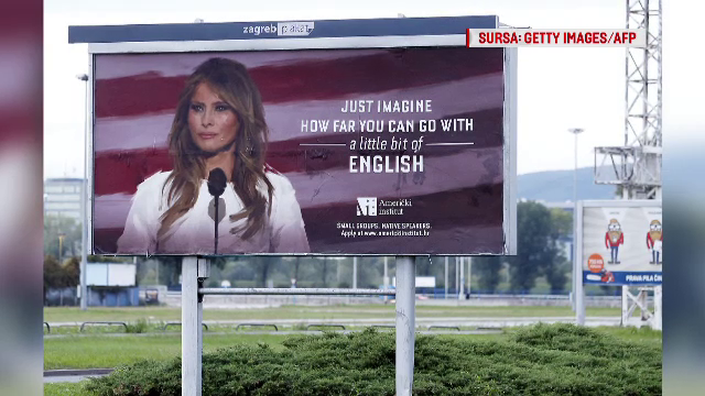 "Până unde puteţi ajunge cu un pic de engleză!" Reacția Melaniei Trump când a văzut reclama
