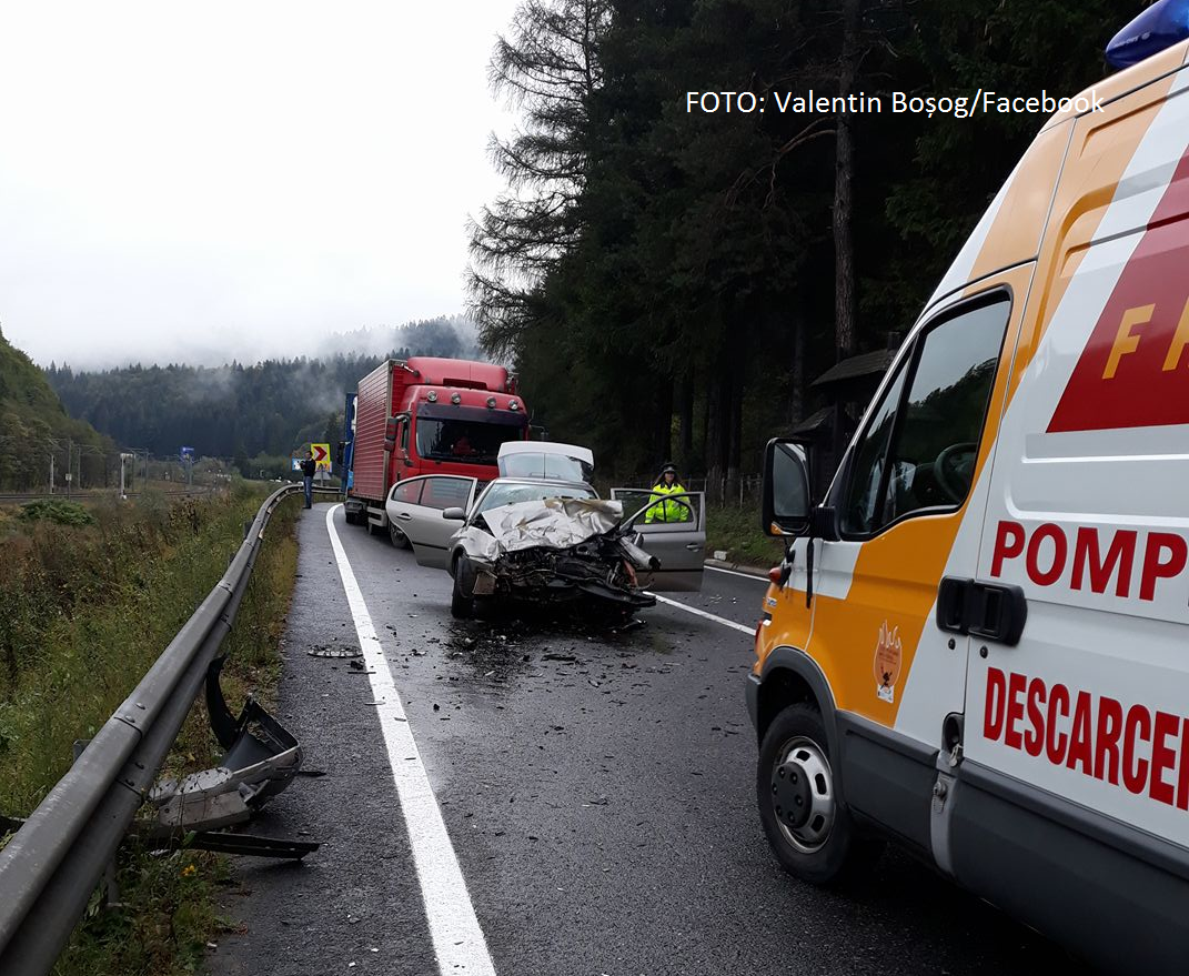 DN1, blocat la ieşirea din Azuga după un accident
