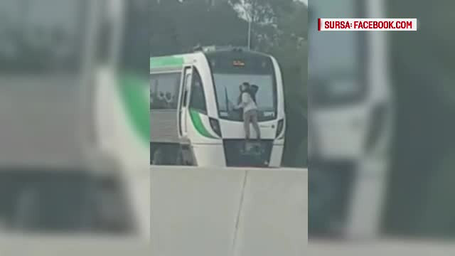 Arestat după ce a mers agățat de un tren care se deplasa cu 175 km/h