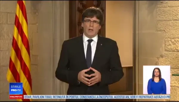 Reacția liderului Cataloniei, după mesajul Regelui. Steagul catalan, adus în PE