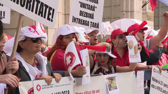 Peste 5.000 de sindicalişti din Sănătate sunt aşteptaţi, luni, la un amplu protest în București. Ce nemulțumiri au