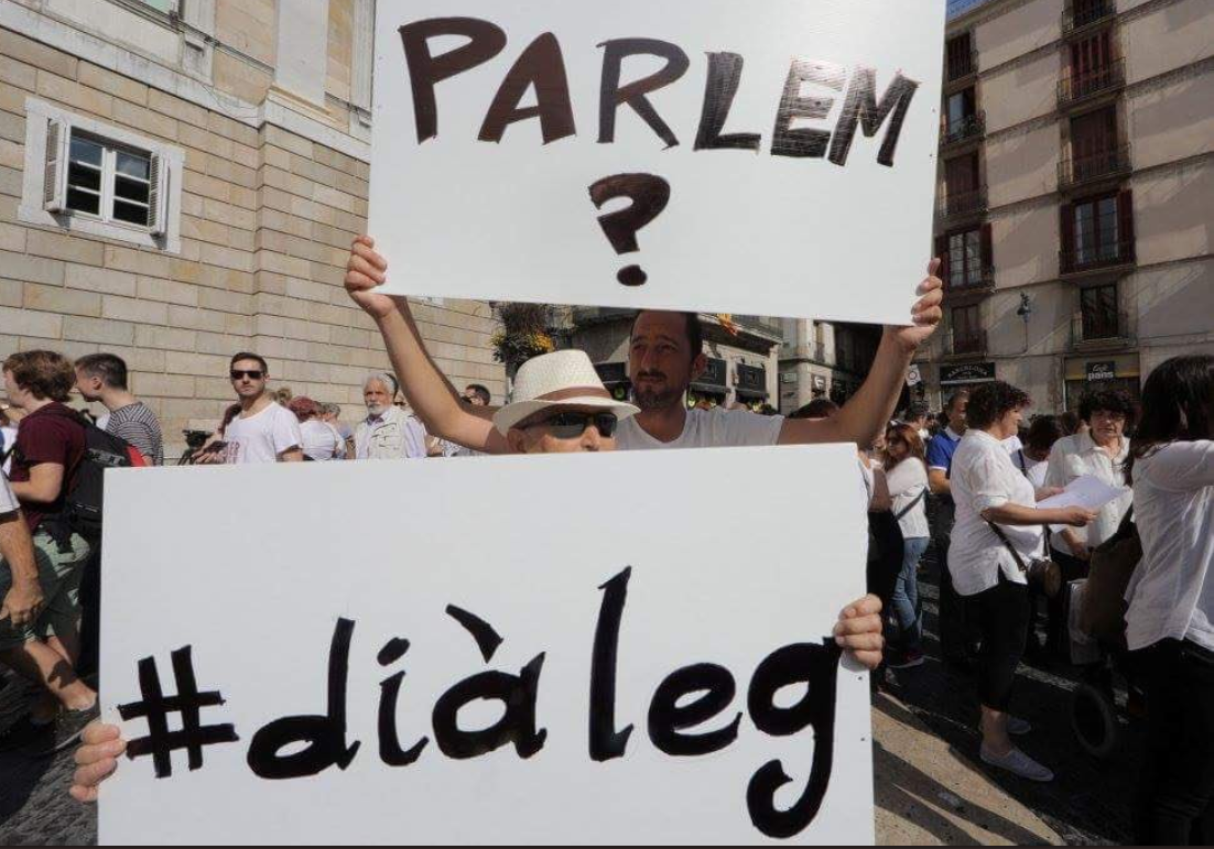 Mii de persoane fac apel la unitatea Spaniei, pe străzile din Madrid