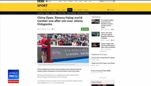 Presa internațională, după performanța Simonei: Noua regină a clasamentului WTA