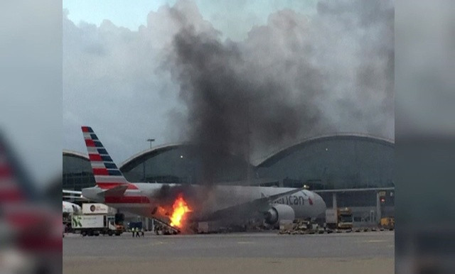Un avion al unei importante companii americane, la un pas de incendiu