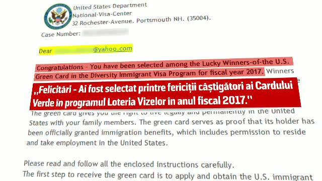 Români păcăliţi să plătească sute de euro unor escroci pentru "Loteria Vizelor"
