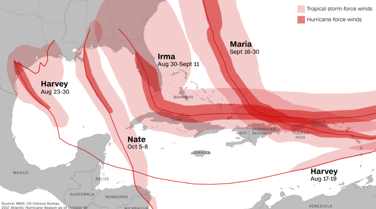 Ophelia, al zecelea uragan format în Atlantic, în acest an