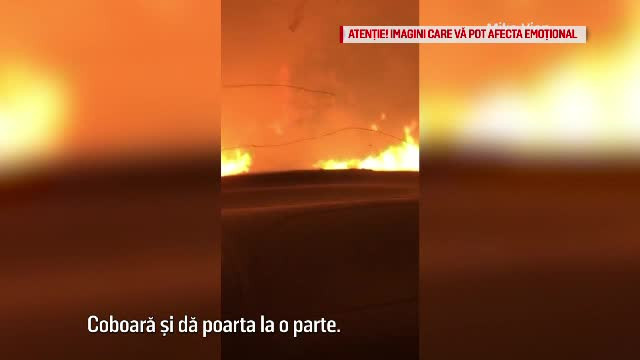 Mărturii răvăşitoare despre violenţa incendiilor din California. Doi tineri trec cu mașina prin foc