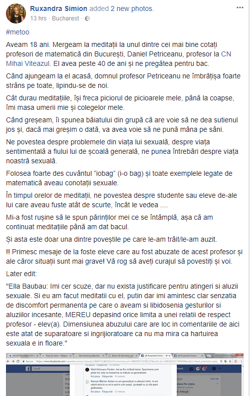 Profesor de la C.N. Mihai Viteazul, acuzat de abuz de o elevă: "Mi-a fost rușine să le spun părinților"