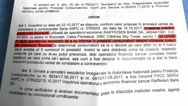 15 bănci amendate pentru ”publicitate înșelătoare”. Raiffeisen, obligată să modifice contracte vechi de 10 ani