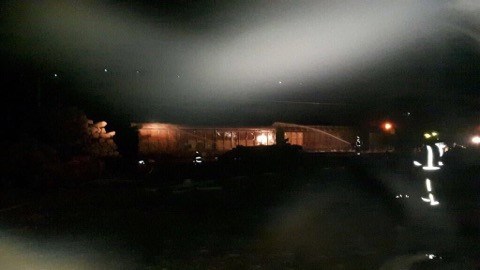 tren care a luat foc