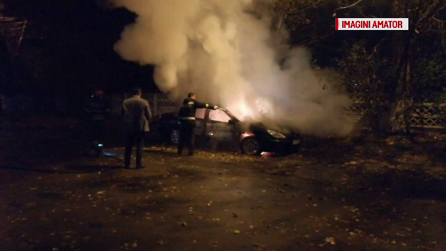 Un autoturism s-a făcut scrum, în Constanța