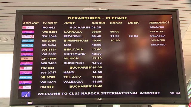 Mai multe zboruri internaţionale şi interne, afectate de codul galben de ceaţă din cele 19 judeţe