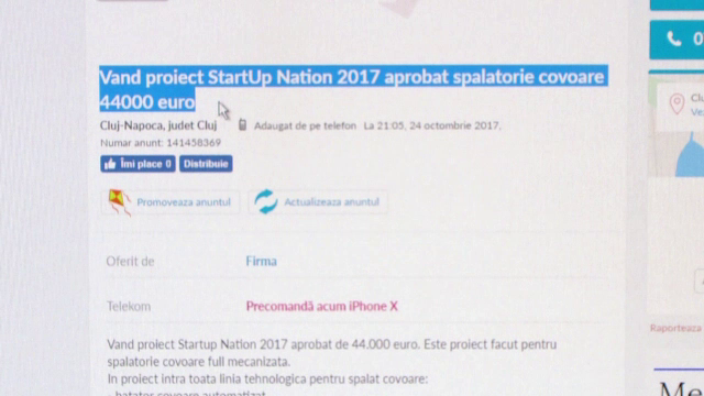 Afacerile Start-up Nation, scoase la vânzare pe mii de euro. Avertismentul autorităților