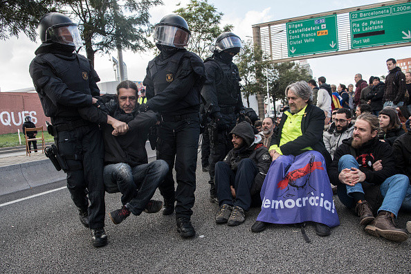 Proteste &icirc;n Catalonia