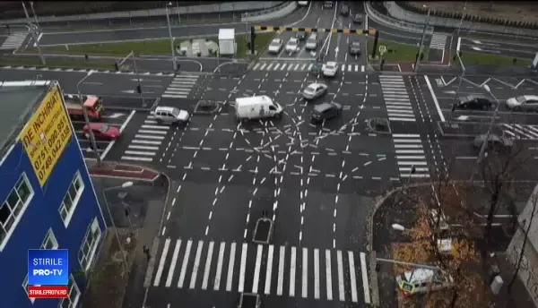 Primul accident în intersecţia din Timișoara cu marcajele care au stârnit glume pe internet