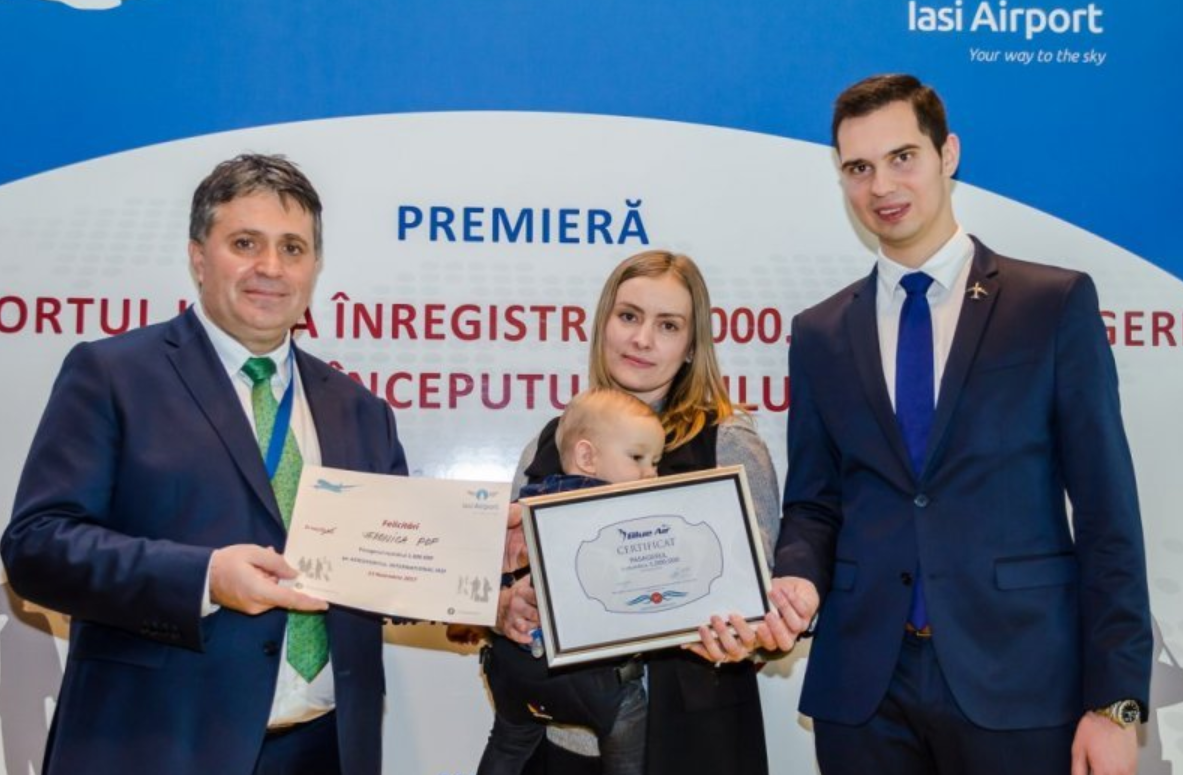 Surpriză pe aeroportul din Iași. Cine este pasagerul cu numărul 1.000.000