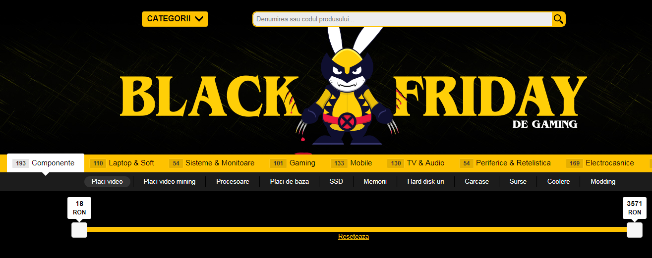 PC Garage Black Friday 2017. Reduceri pentru gameri, dar şi la telefoane şi electrocasnice
