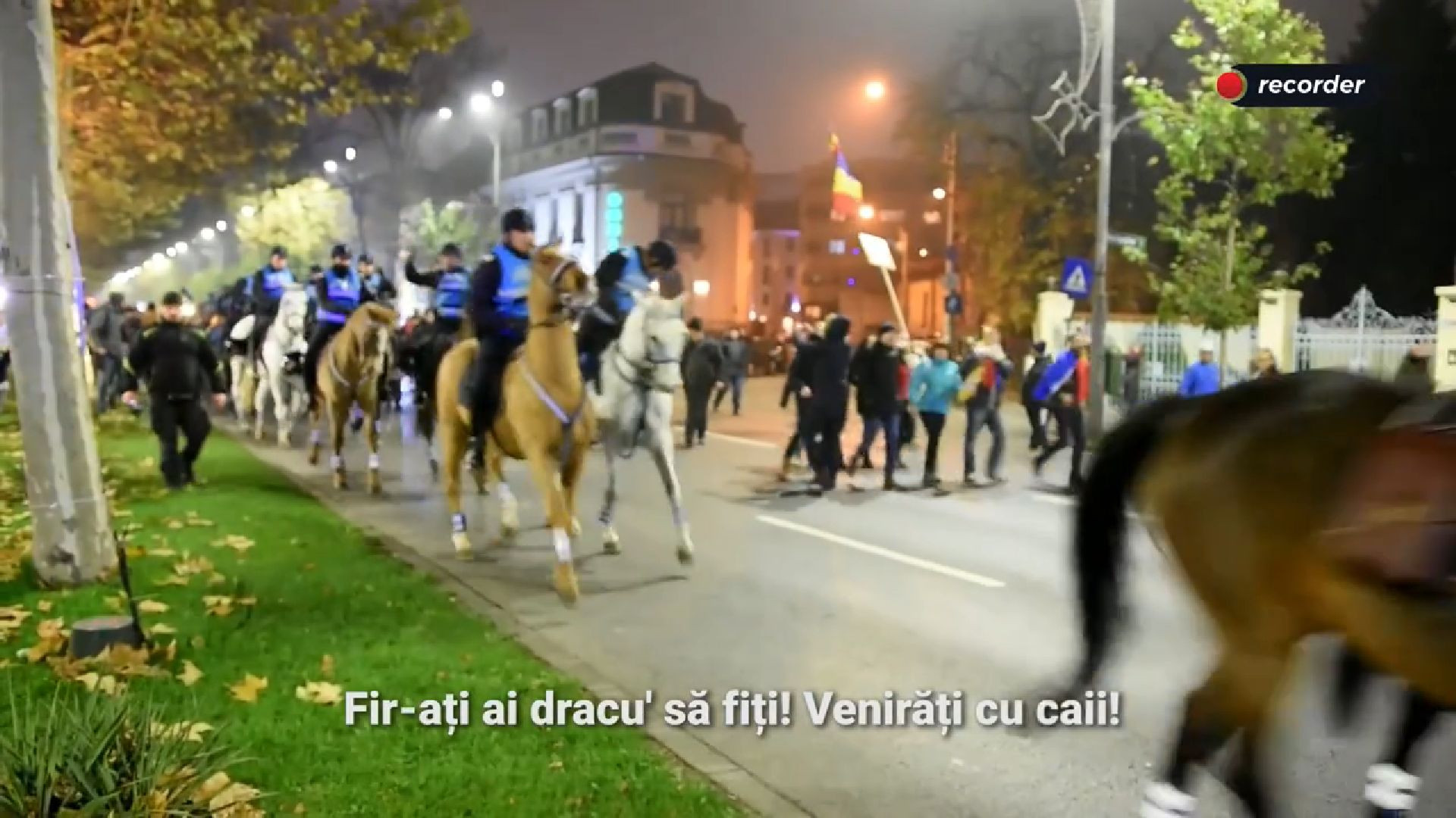 Reacții vehemente la adresa jandarmilor în timpul protestelor de duminică. ”Cai vă trebuia”