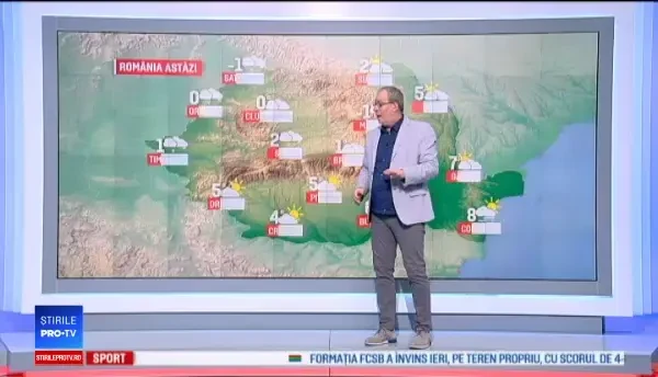 Vremea 4 decembrie 2017. Luni, temperaturile vor scădea pana la minus 3 grade C