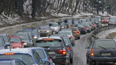 Trafic îngreunat pe Valea Prahovei