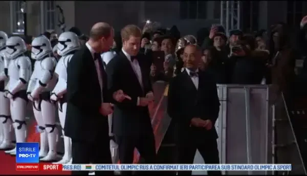 Prinții William și Harry, la premiera fimului Ultimii Jedi de la Londra