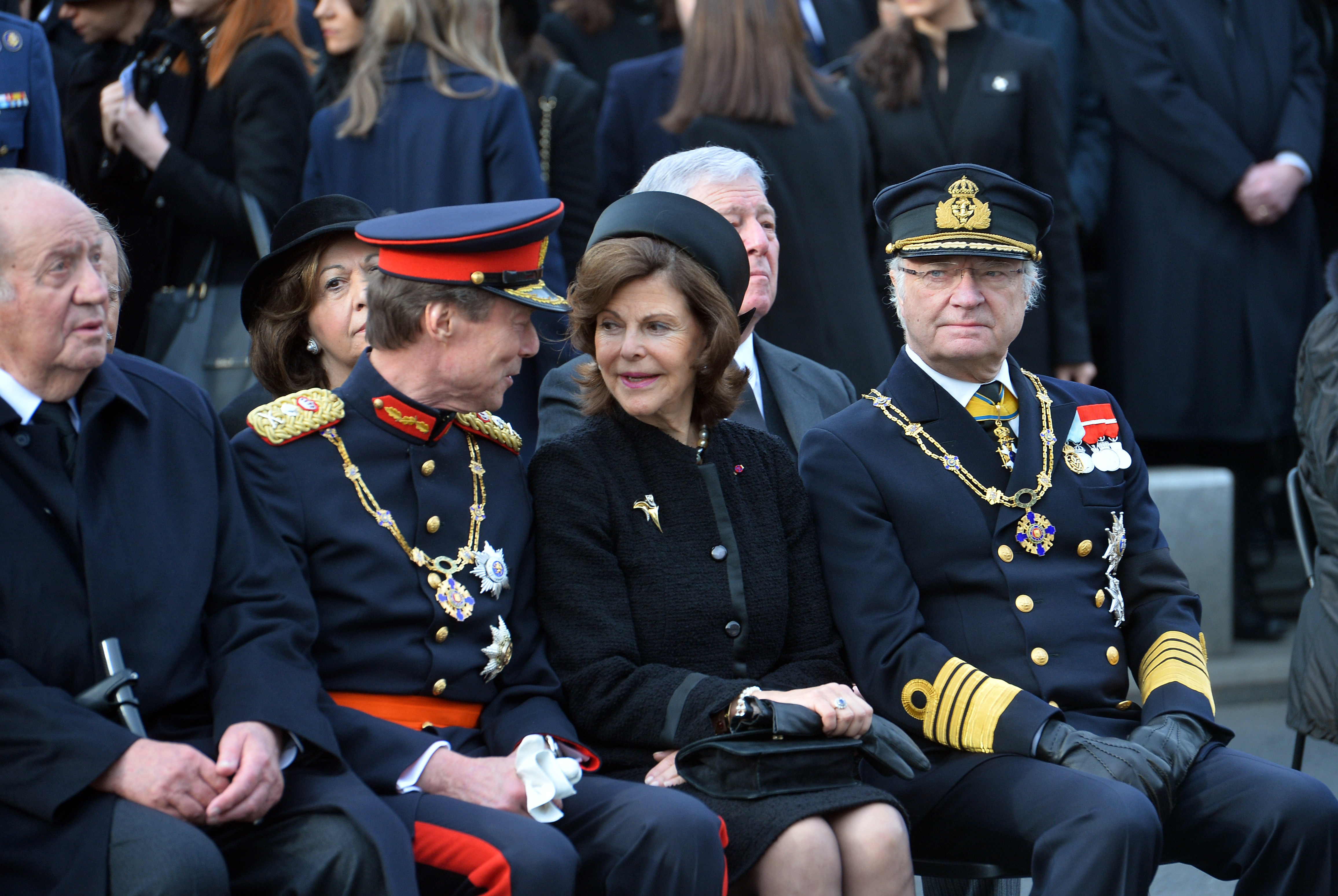 Regele Juan Carlos I al Spaniei, Marele Duce Henric de Luxemburg, Regina Silvia a Suediei si Regele Carl XIV Gustaf al Suediei