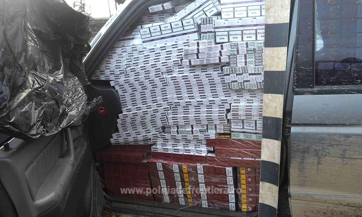 Ţigări de un milion de lei, capturate după o urmărire cu focuri de armă