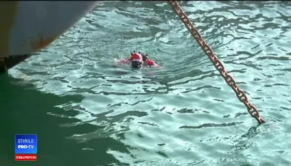 Moș Crăciun și-a făcut apariția din adâncuri în Portul Constanța