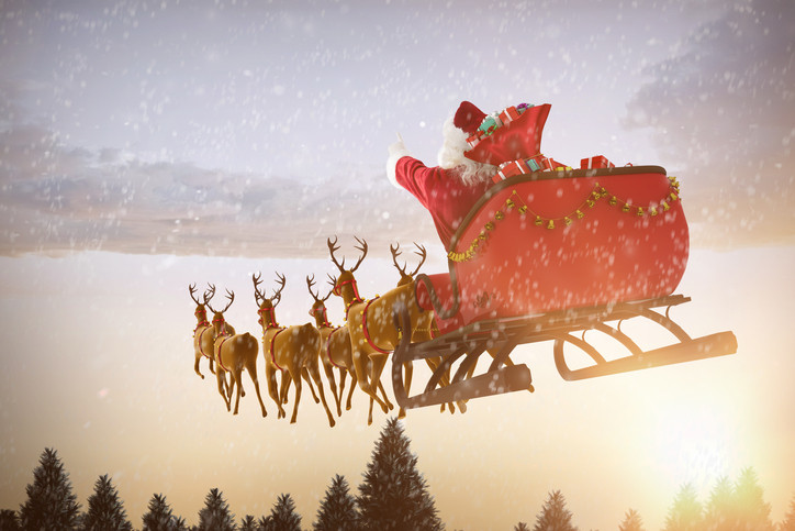 Moș Crăciun și-a început călătoria în jurul lumii. Traseul lui poate fi urmărit în timp real