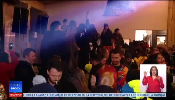 Cum au petrecut turiștii din Poiana Brașov ultima noapte din 2017