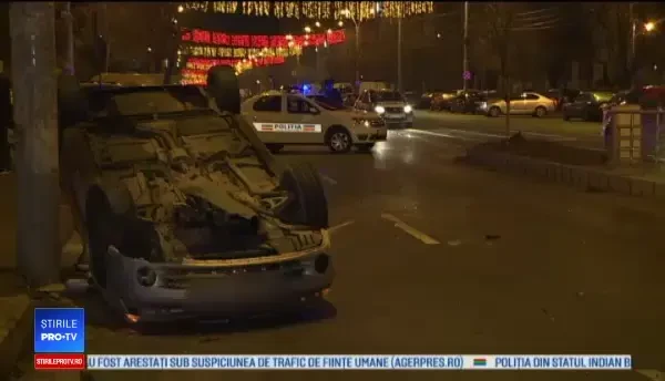 Accidente în lanț pe o șosea intens circulată din capitală. Un microbuz cu 7 pasageri, implicat