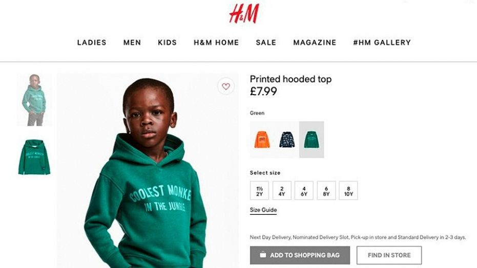 Campanie H&M retrasă după acuzaţii de rasism. "Maimuţă din junglă"