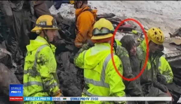 15 decese în California după alunecările de teren. Imagini dramatice cu operațiuni de salvare