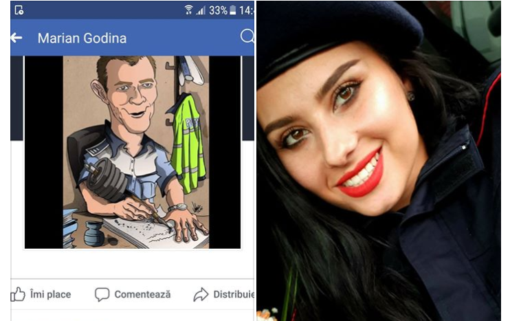 Marian Godină, jignit pe Facebook de o colegă de breaslă, după ce a postat poze cu jandarmul violent