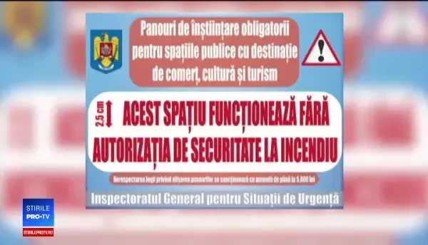 Clădirile fără autorizație ISU, obligate să aibă la intrare un panou de informare